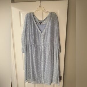 Torrid Light Blue Floral Dress